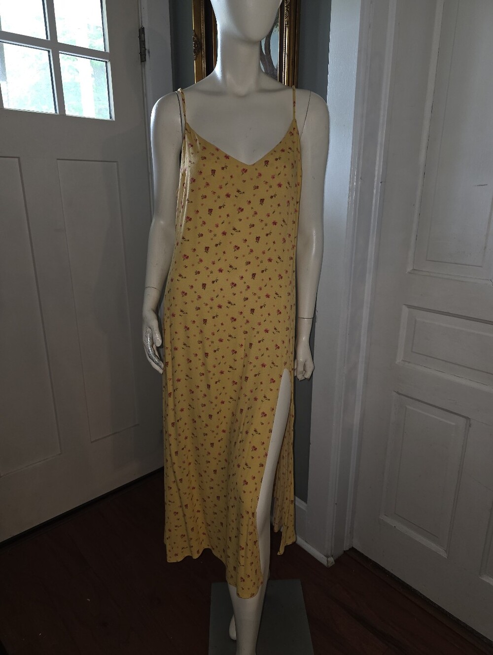 Reformation Crimini Dress Yellow Floral Sz 12 Excellent